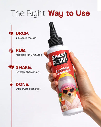 India's Quickest Dog Ear Cleaning Solution - EarClear (100 ml)